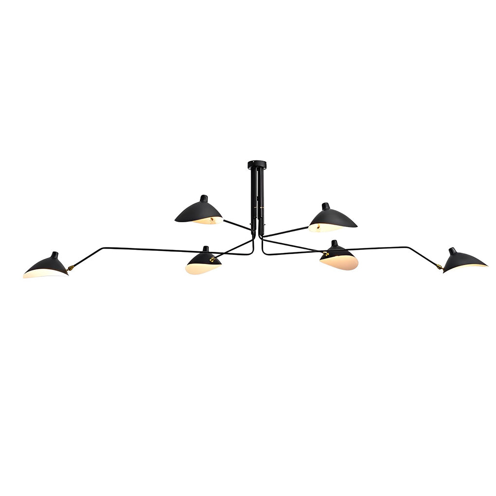 Swing-Arm Ceiling Light, Black