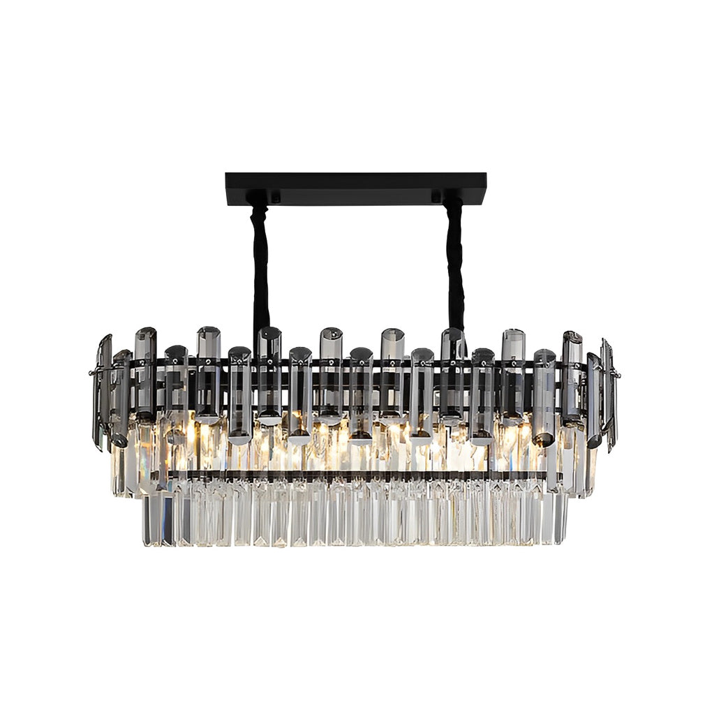 Rectangular Crystal Chandelier