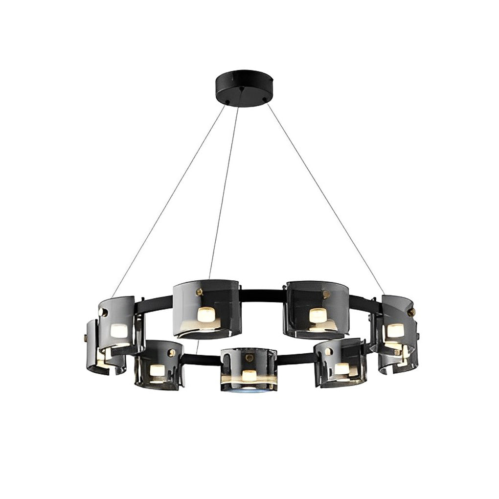 Circular Glass Module Chandelier