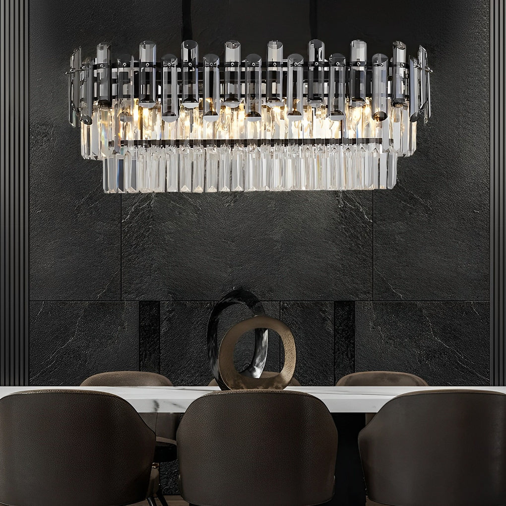 Rectangular Crystal Chandelier