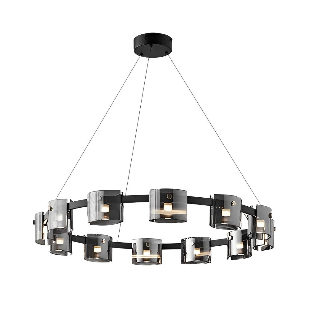 Circular Glass Module Chandelier