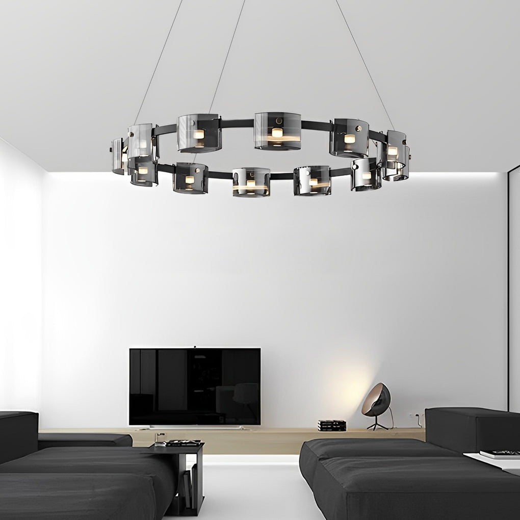 Circular Glass Module Chandelier