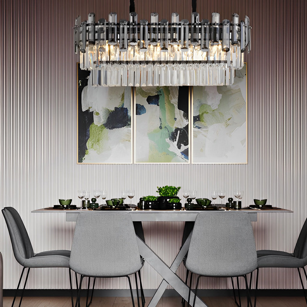 Rectangular Crystal Chandelier