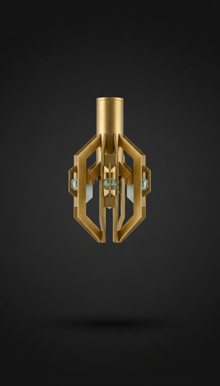 Sculptural Brass Pendant Lamp