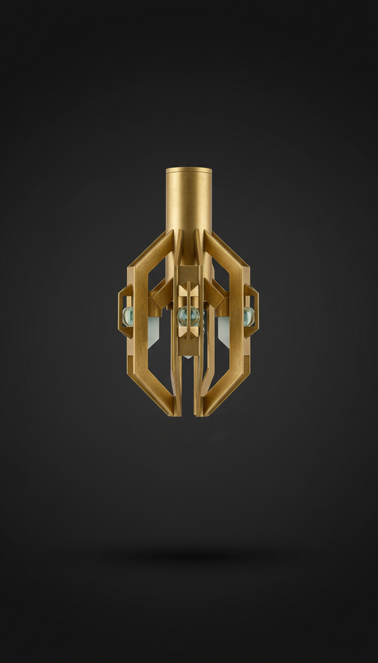 Sculptural Brass Pendant Lamp