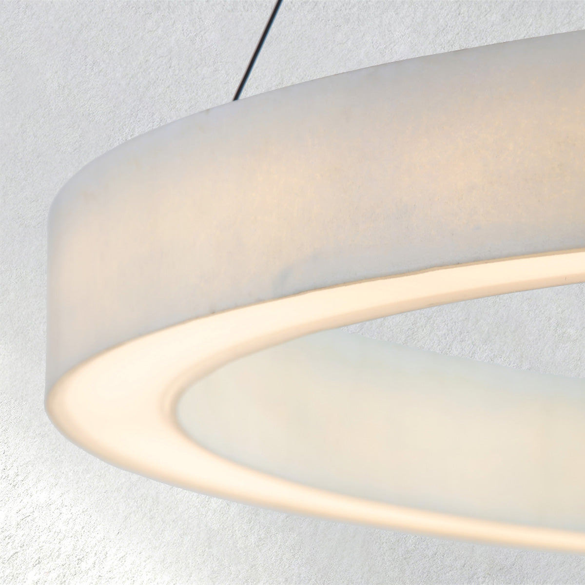 Swaroevan Alabaster StoneGlow Round Chandelier