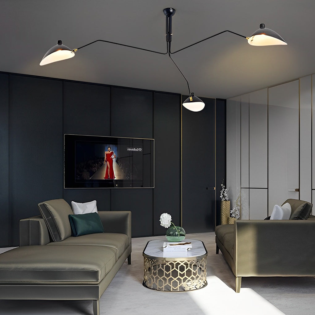 Swing-Arm Ceiling Light, Black