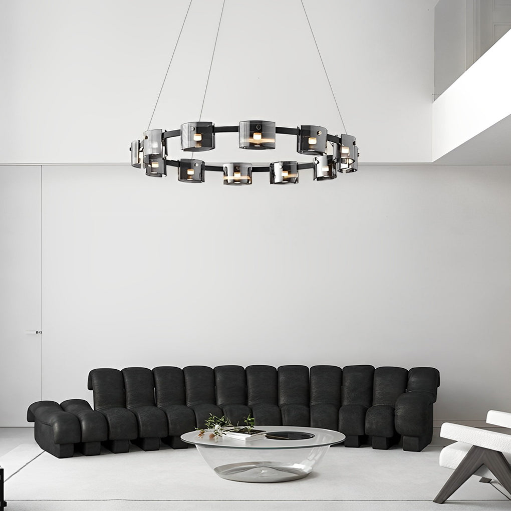 Circular Glass Module Chandelier