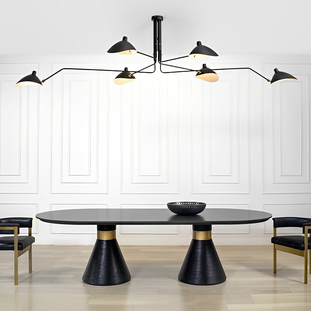 Swing-Arm Ceiling Light, Black