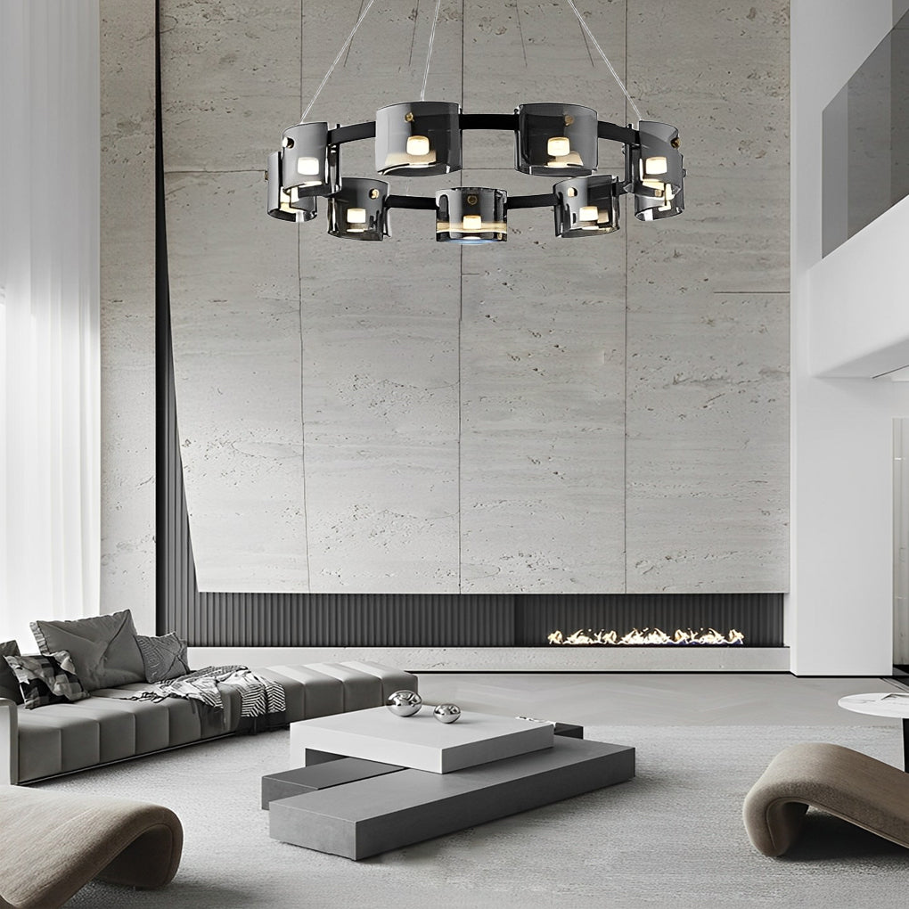 Circular Glass Module Chandelier