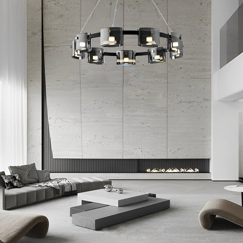 Circular Glass Module Chandelier