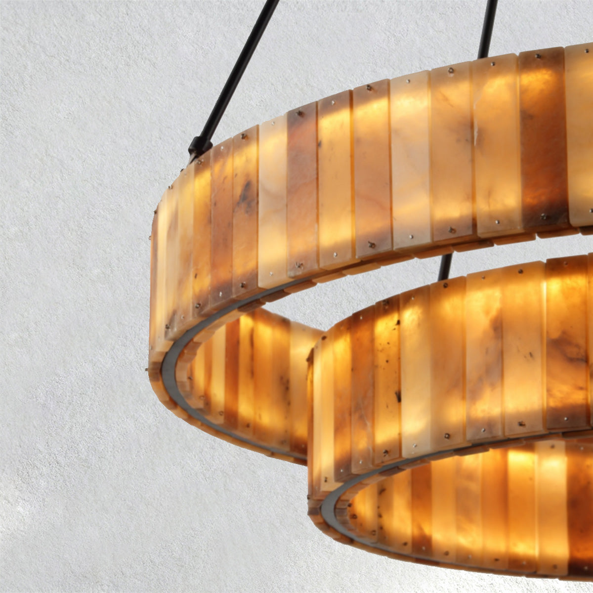 Swaroevan Eterna Alabaster Round Chandelier