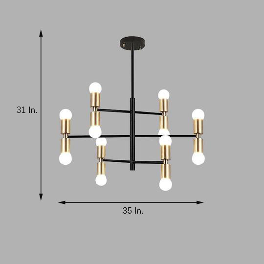 SWAROEVAN Eterna Architectural Ring Brass Chandelier