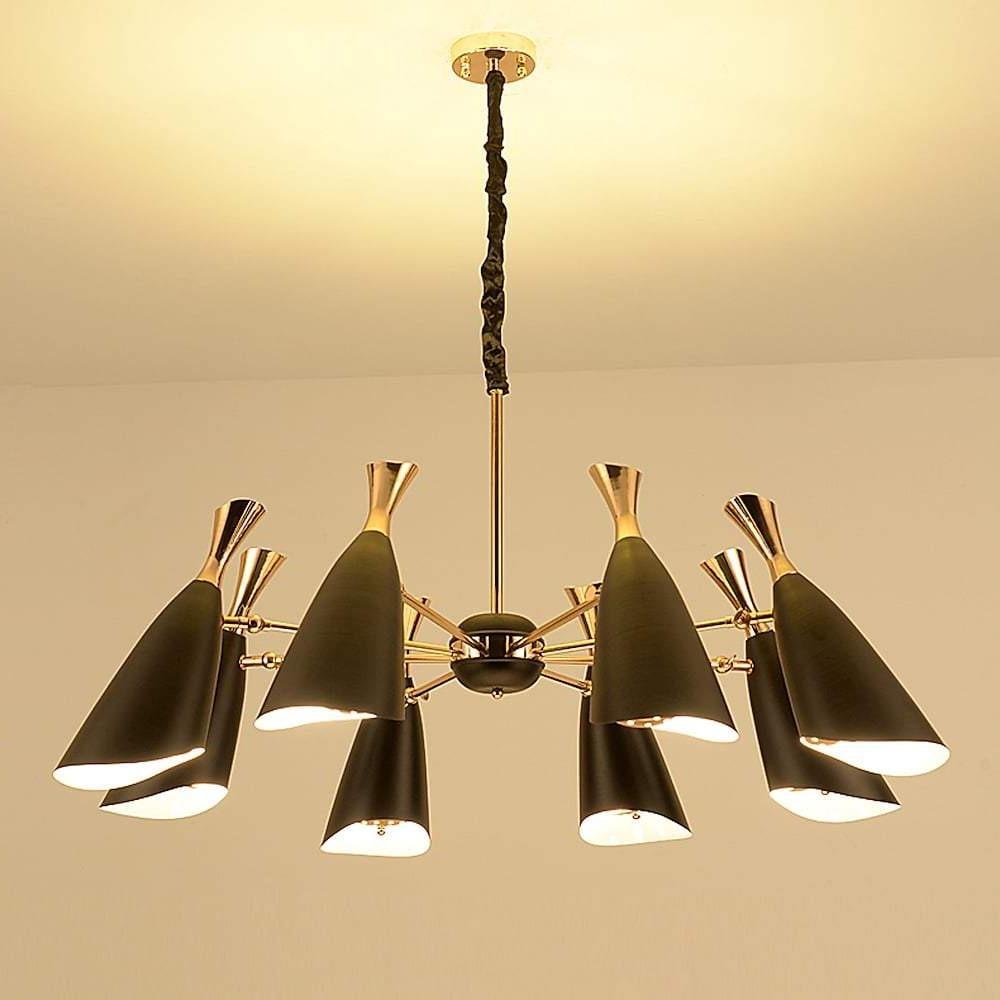 8 - light LED Electroplated Metal Nordic Chandeliers Ceiling Lights Fixture